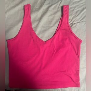 Hot pink cropped tank top